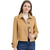 image:imageAllegra K Womens Turn Down Collar Single Breasted Outwear Winter Pea CoatKhaki