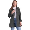 image:imageAllegra K Womens Winter Classic Outwear Overcoat with Pockets Single Breasted Pea CoatDark Grey
