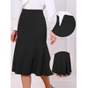 image:imageAllegra K Fishtail Skirt for Women Panel Business Causal Fitted SkirtsBlack