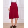 image:imageAllegra K Fishtail Skirt for Women Panel Business Causal Fitted SkirtsDark Red