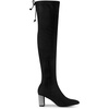 image:imageAllegra K Women Bling Rhinestone Chunky Heels Over the Knee High BootsBlack
