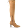 image:imageAllegra K Women Bling Rhinestone Chunky Heels Over the Knee High BootsCamel