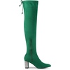 image:imageAllegra K Women Bling Rhinestone Chunky Heels Over the Knee High BootsGreen