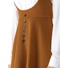 image:imageAllegra K Women Cottagecore Button Front Spaghetti Strap Pinafore DressBrown