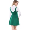 image:imageAllegra K Women Cottagecore Button Front Spaghetti Strap Pinafore DressGreen
