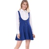 image:imageAllegra K Women Cottagecore Button Front Spaghetti Strap Pinafore DressIndigo Blue