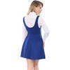 image:imageAllegra K Women Cottagecore Button Front Spaghetti Strap Pinafore DressIndigo Blue