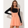 image:imageAllegra K Women Cottagecore Button Front Spaghetti Strap Pinafore DressLight Orange