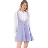 image:imageAllegra K Women Cottagecore Button Front Spaghetti Strap Pinafore DressLight Purple