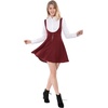 image:imageAllegra K Women Cottagecore Button Front Spaghetti Strap Pinafore DressRed