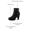 image:imageAllegra K Women Faux Suede Round Toe Ankle Mid Heel Block Heel BootsBlack
