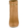 image:imageAllegra K Women Faux Suede Round Toe Ankle Mid Heel Block Heel BootsBrown