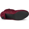 image:imageAllegra K Women Faux Suede Round Toe Ankle Mid Heel Block Heel BootsBurgundy
