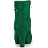 image:imageAllegra K Women Faux Suede Round Toe Ankle Mid Heel Block Heel BootsEmerald Green