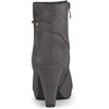 image:imageAllegra K Women Faux Suede Round Toe Ankle Mid Heel Block Heel BootsGrey