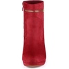 image:imageAllegra K Women Faux Suede Round Toe Ankle Mid Heel Block Heel BootsRed