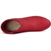 image:imageAllegra K Women Faux Suede Round Toe Ankle Mid Heel Block Heel BootsRed