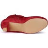 image:imageAllegra K Women Faux Suede Round Toe Ankle Mid Heel Block Heel BootsRed