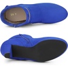 image:imageAllegra K Women Faux Suede Round Toe Ankle Mid Heel Block Heel BootsRoyal Blue