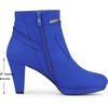 image:imageAllegra K Women Faux Suede Round Toe Ankle Mid Heel Block Heel BootsRoyal Blue