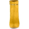 image:imageAllegra K Women Faux Suede Round Toe Ankle Mid Heel Block Heel BootsYellow