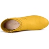 image:imageAllegra K Women Faux Suede Round Toe Ankle Mid Heel Block Heel BootsYellow
