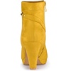 image:imageAllegra K Women Faux Suede Round Toe Ankle Mid Heel Block Heel BootsYellow