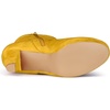 image:imageAllegra K Women Faux Suede Round Toe Ankle Mid Heel Block Heel BootsYellow
