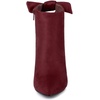 image:imageAllegra K Women Suede Pointed Toe Stiletto Heel Side Zip Ankle BootsBurgundy