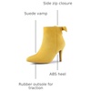 image:imageAllegra K Women Suede Pointed Toe Stiletto Heel Side Zip Ankle BootsYellow