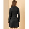 image:imageAllegra K Womens Faux Suede Dress Western Long Sleeve Fall ALine Mini Dresses Cowgirl OutfitBlack
