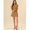image:imageAllegra K Womens Faux Suede Dress Western Long Sleeve Fall ALine Mini Dresses Cowgirl OutfitCamel