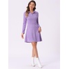 image:imageAllegra K Womens Faux Suede Dress Western Long Sleeve Fall ALine Mini Dresses Cowgirl OutfitPurple