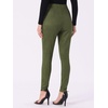 image:imageAllegra K Womens Faux Suede Leggings High Waist Casual Faux Leather PantsLight Army Green
