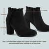 image:imageAllegra K Womens Ruffle Ankle Boots Block HeelBlack