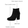 image:imageAllegra K Womens Ruffle Ankle Boots Block HeelBlack