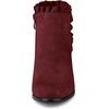 image:imageAllegra K Womens Ruffle Ankle Boots Block HeelBurgundy