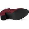 image:imageAllegra K Womens Ruffle Ankle Boots Block HeelBurgundy