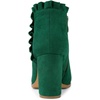image:imageAllegra K Womens Ruffle Ankle Boots Block HeelDark Green