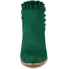 image:imageAllegra K Womens Ruffle Ankle Boots Block HeelDark Green