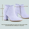 image:imageAllegra K Womens Ruffle Ankle Boots Block HeelPurple
