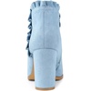 image:imageAllegra K Womens Ruffle Ankle Boots Block HeelSky Blue