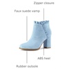 image:imageAllegra K Womens Ruffle Ankle Boots Block HeelSky Blue