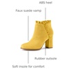 image:imageAllegra K Womens Ruffle Ankle Boots Block HeelYellow