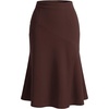 image:imageAllegra K Fishtail Skirt for Women Panel Business Causal Fitted SkirtsDark Brown
