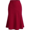 image:imageAllegra K Fishtail Skirt for Women Panel Business Causal Fitted SkirtsDark Red