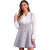 image:imageAllegra K Women Cottagecore Button Front Spaghetti Strap Pinafore DressGrey