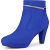 image:imageAllegra K Women Faux Suede Round Toe Ankle Mid Heel Block Heel BootsRoyal Blue