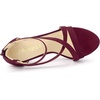 image:imageAllegra K Womens Stiletto Heel Ankle Strap SandalsBurgundy