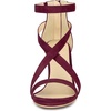 image:imageAllegra K Womens Stiletto Heel Ankle Strap SandalsBurgundy